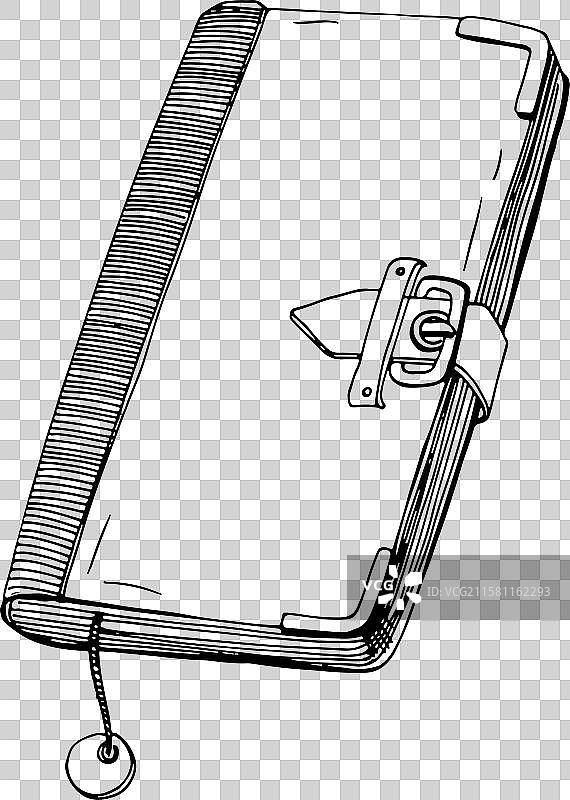 手绘的商务计划本与关闭的笔记本图片素材