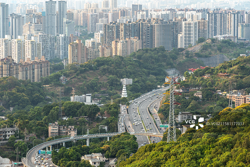 重庆南岸区涂山路龙门浩片区风景图片素材