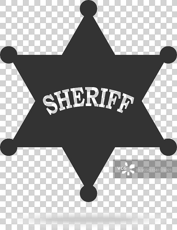 警长星形徽章图片素材