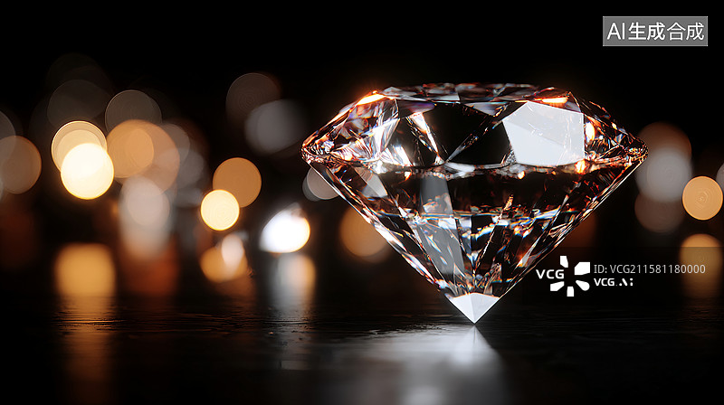【AI数字艺术】晶莹剔透的钻石之美图片素材