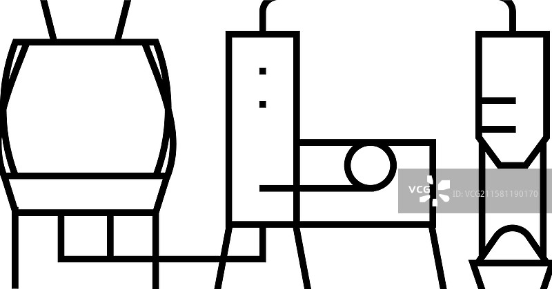 木颗粒生产线图标图片素材