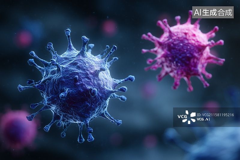 【AI数字艺术】病毒背景图片素材