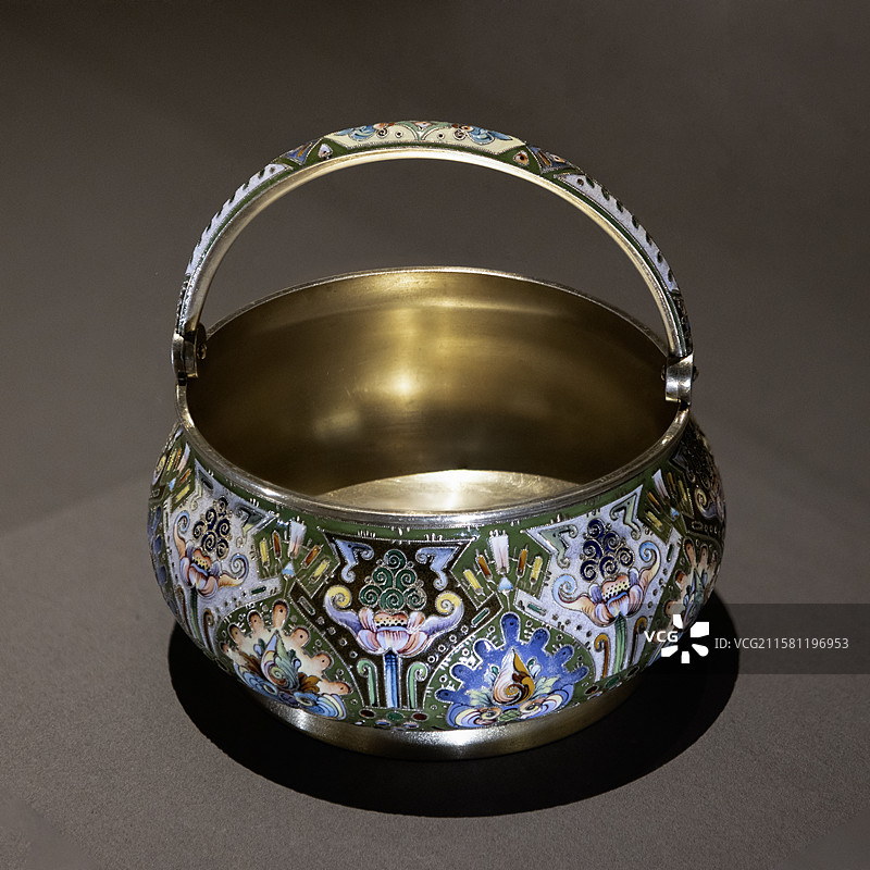 国博-俄宴风华-克里姆林宫博物馆藏餐饮文化精品展-糖碗-银-1908-1917年图片素材