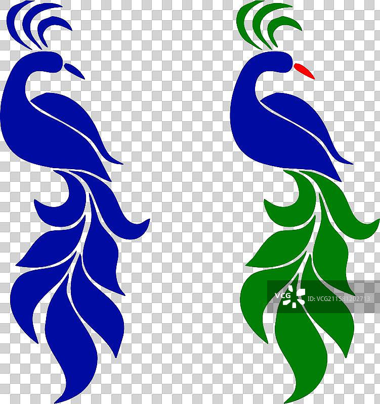 孔雀艺术图片素材