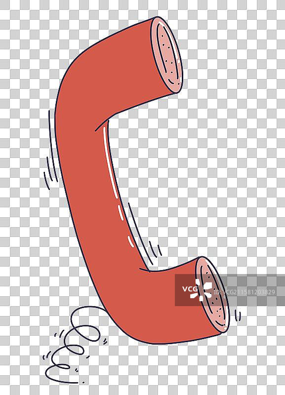 电话话筒简笔画图片素材