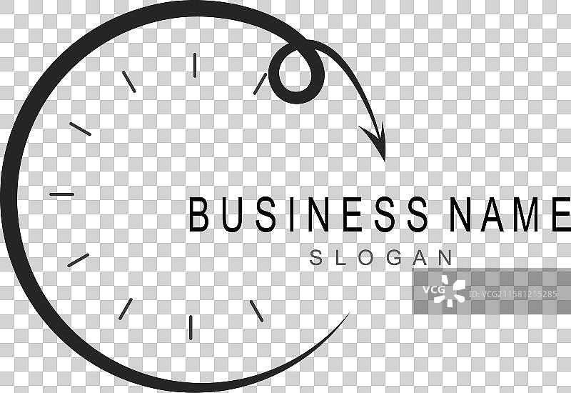 时钟logo模板图片素材