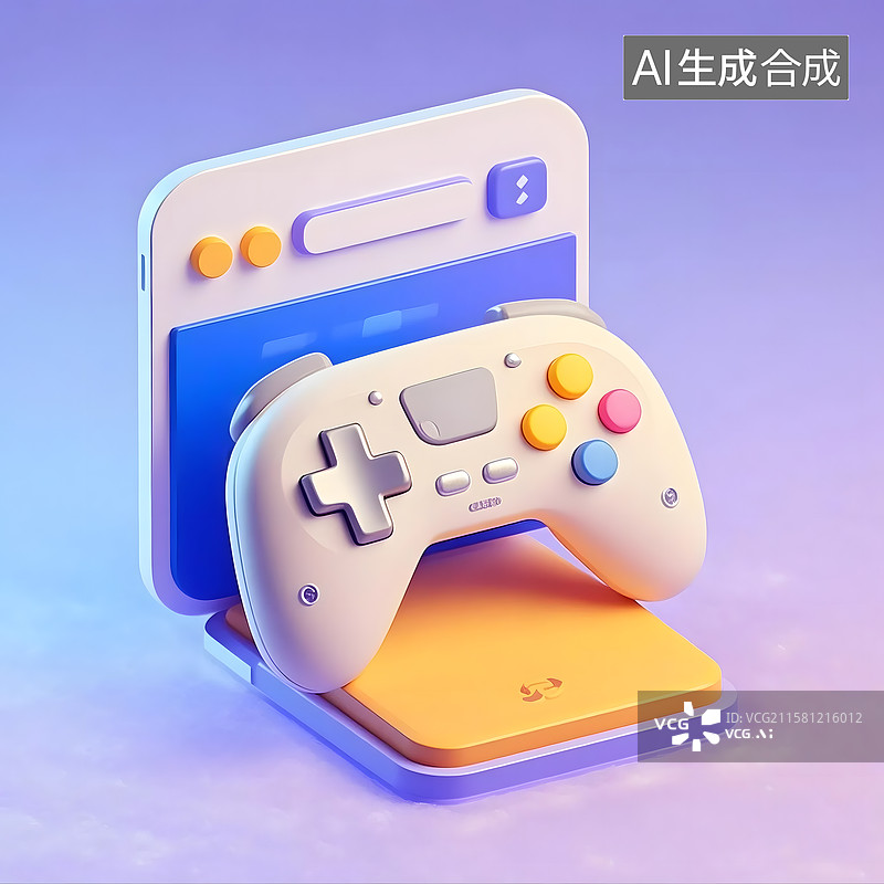 【AI数字艺术】游戏手柄图片素材