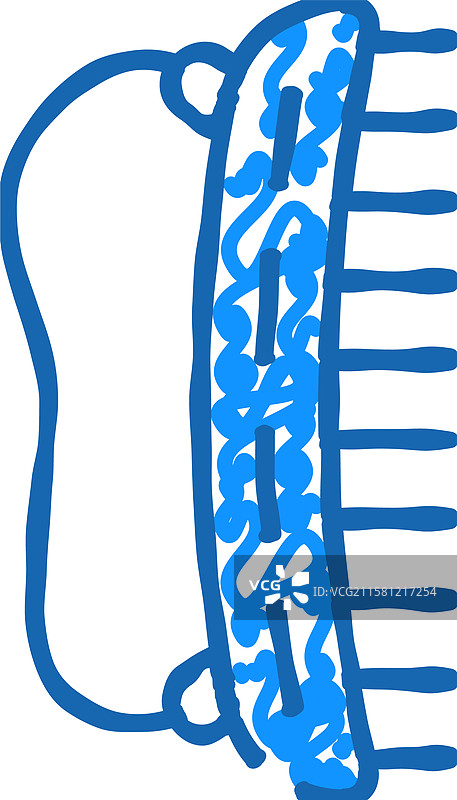 梳子和美容工具的扁平图标涂鸦图片素材