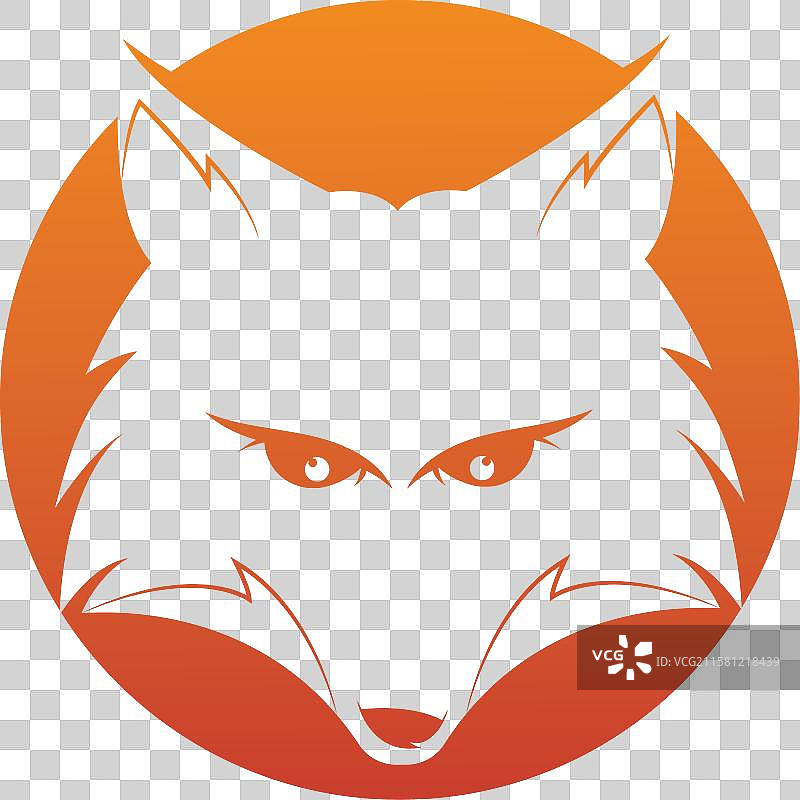 创意圆形狐狸标志图片素材