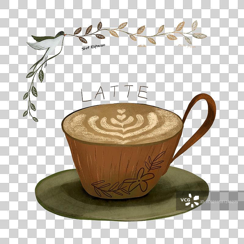 拿铁咖啡图片素材