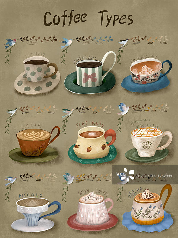 咖啡店菜单图片素材