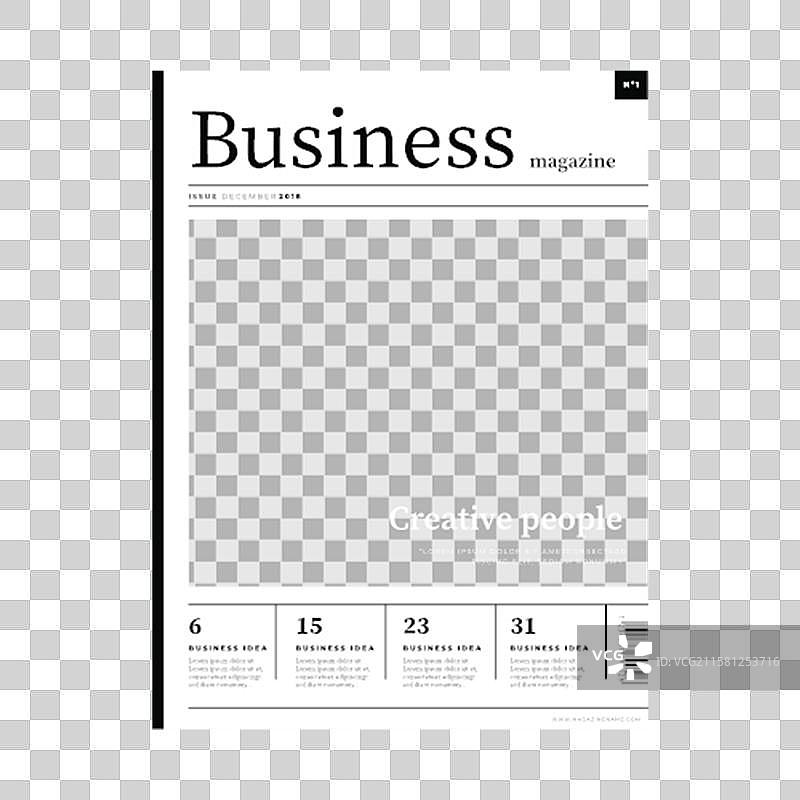 现代商业杂志封面模板带照片图片素材