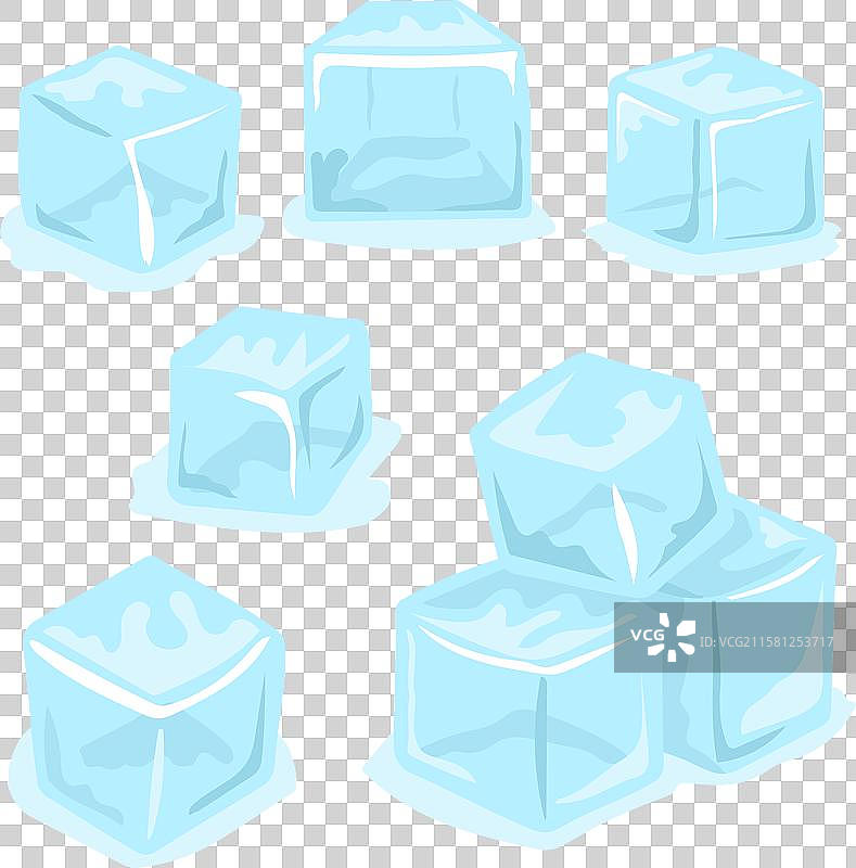 手绘冰块系列图片素材