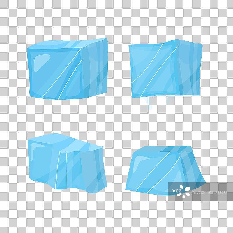 手绘风格的冰块收藏图片素材