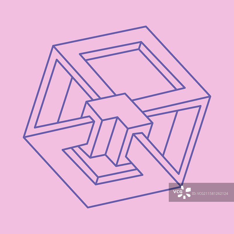 不可能的形状光学错觉图形图片素材