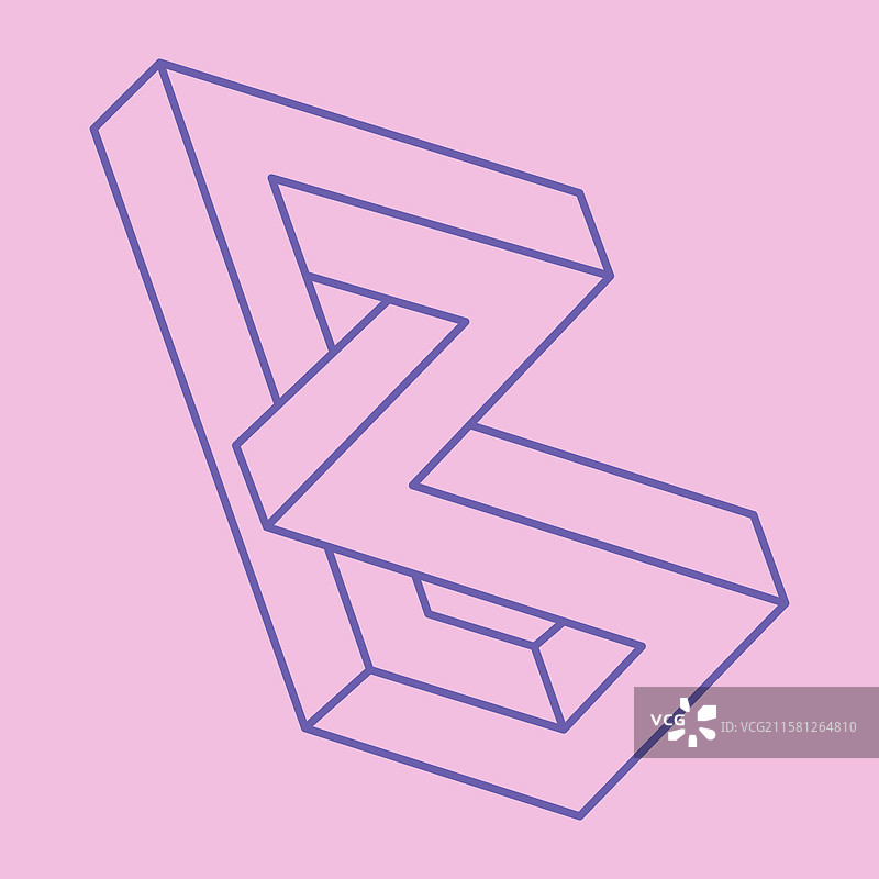 不可能的形状光学错觉图形图片素材