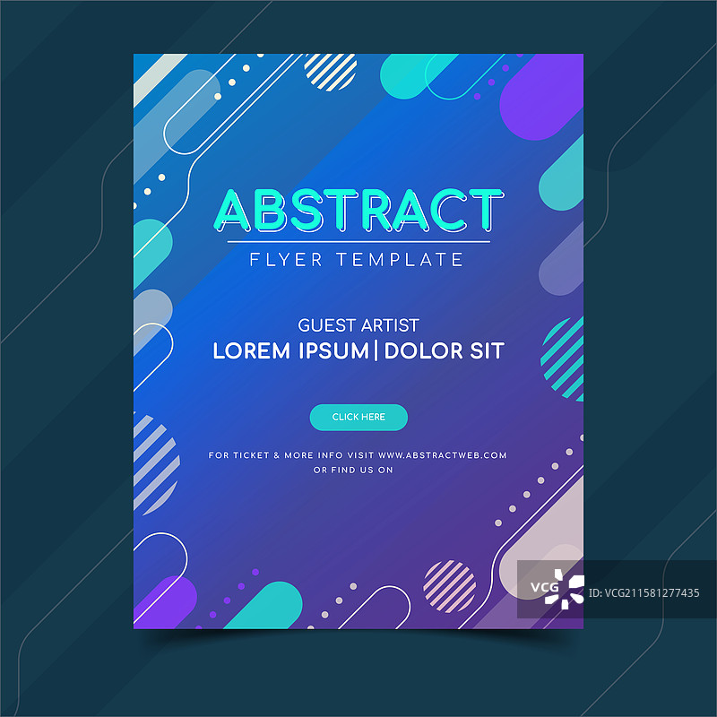 现代商业宣传单，带有抽象设计图片素材