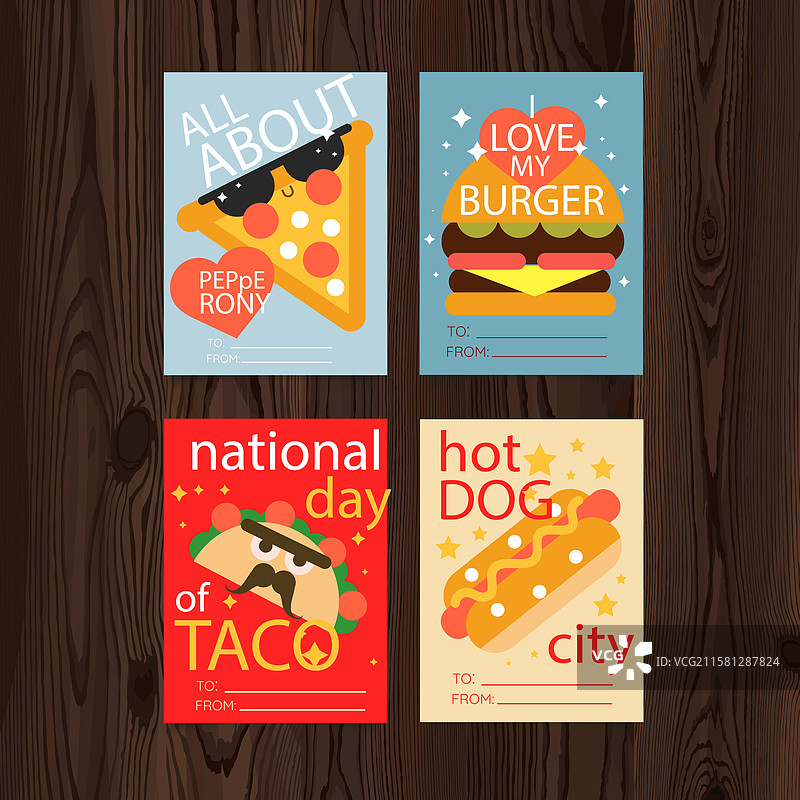 食品卡片收藏图片素材