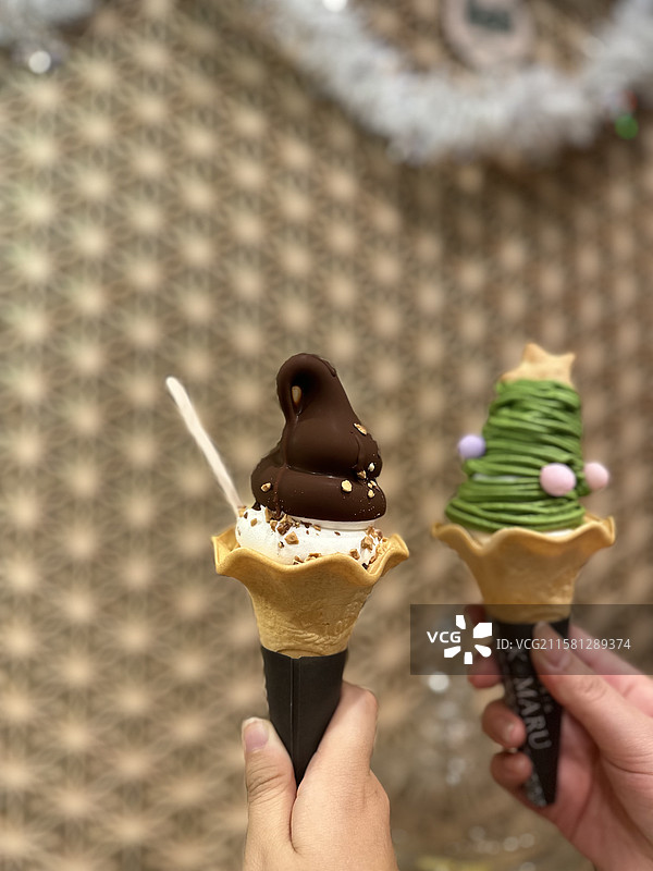 圣诞冰激凌图片素材