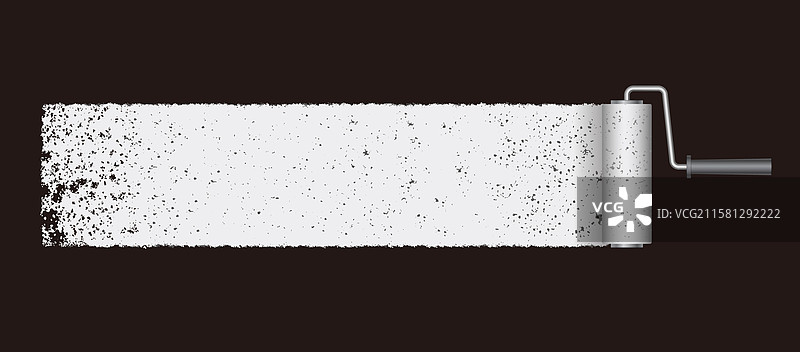 带有磨损纹理的白色油漆滚筒笔触图片素材