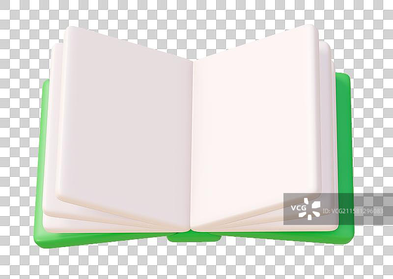 空白的留白的书教育商务标志3D卡通插画元素图片素材