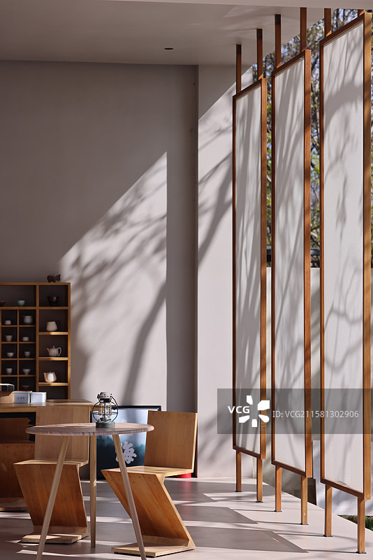 清晨茶室图片素材