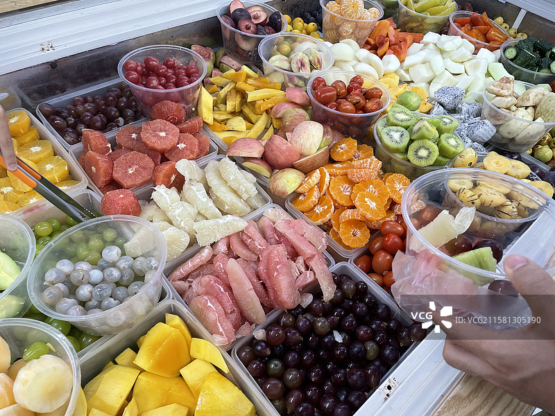 福建厦门品种丰富的水果捞图片素材