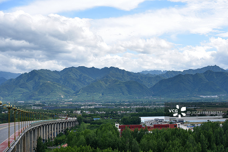 长安南望秦岭图片素材