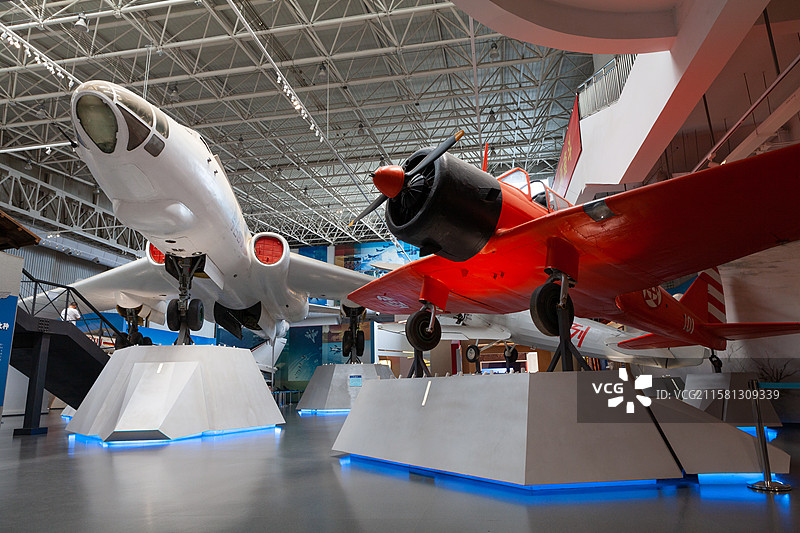 中国航空博物馆室内展区图片素材