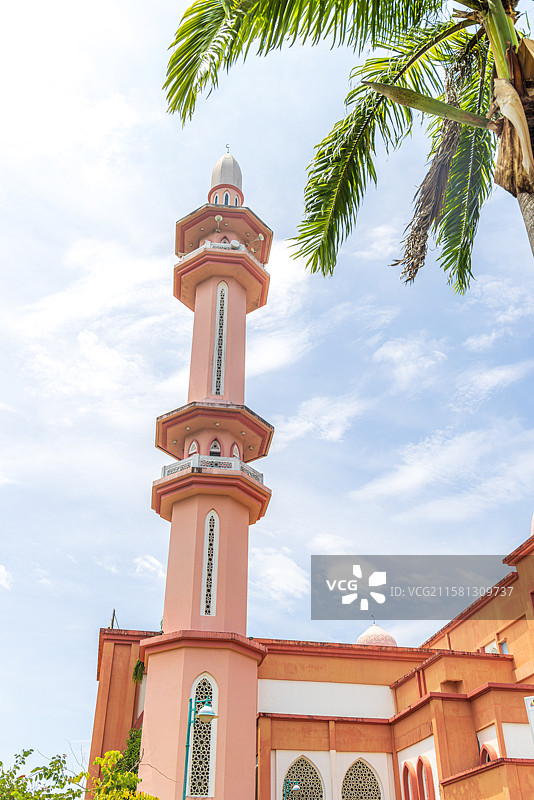 哥打京那巴鲁沙巴大学粉红清真寺图片素材