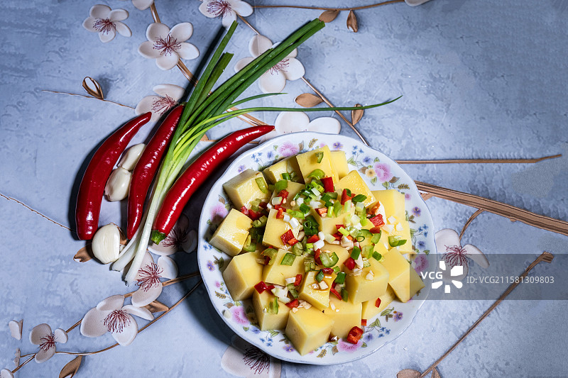 湖北地方特色美食恩施米豆腐图片素材