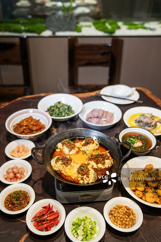 湖北地方特色美食恩施合渣（张关合渣）图片素材