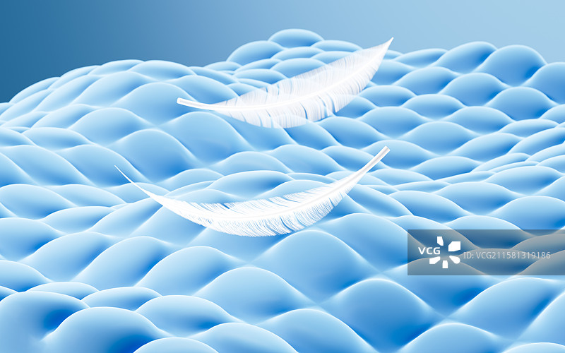 柔软舒适的网格被子毯子床垫等广告背景3D渲染图片素材