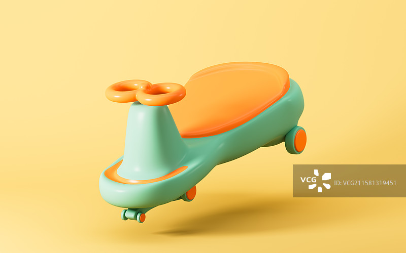 儿童玩具车婴儿玩具车3D渲染图片素材