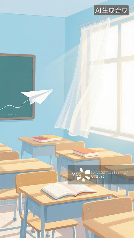 【AI数字艺术】毕业海报素材教室图片素材