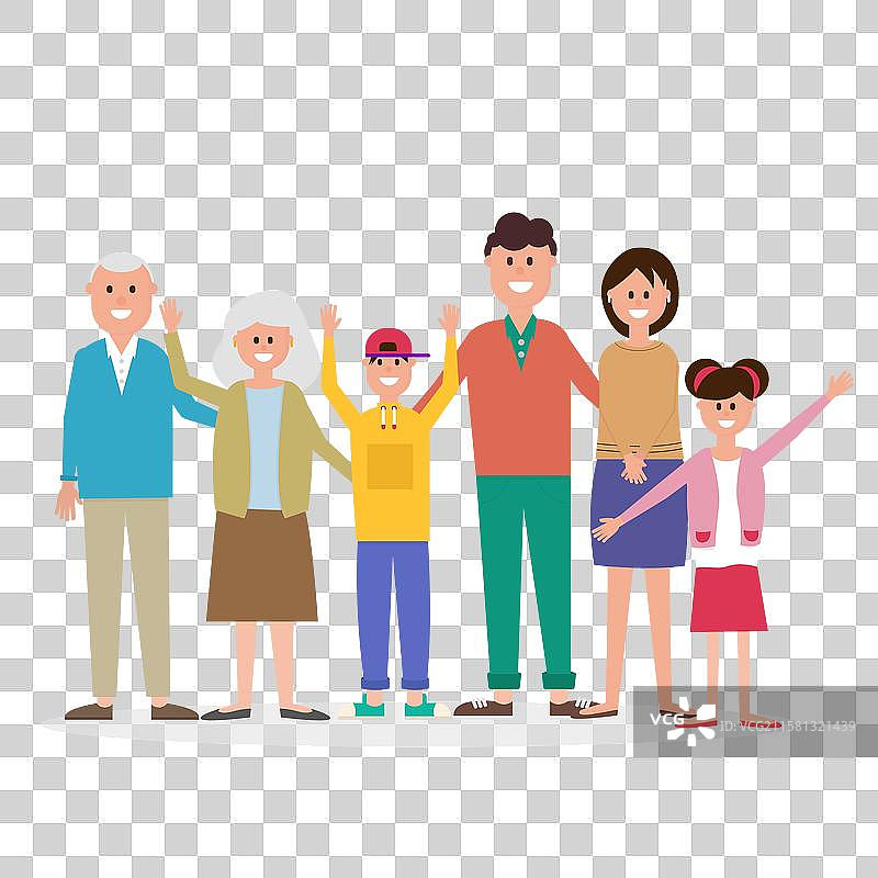 平面家庭肖像图片素材