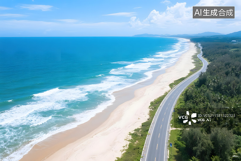 【AI数字艺术】海天一色的壮丽画卷图片素材