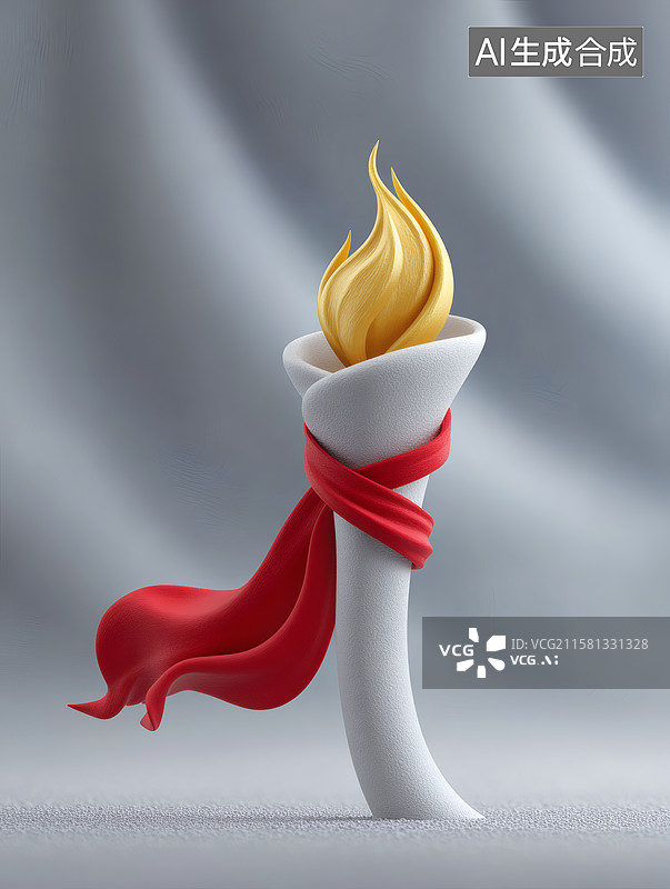 【AI数字艺术】运动会卡通火炬图片素材