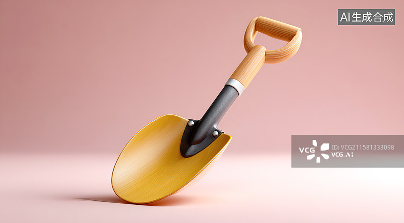 【AI数字艺术】一把3D卡通铲子图片素材