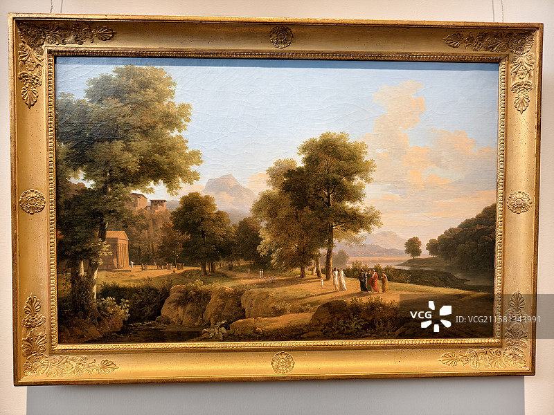 让-维克托·贝尔坦 (1767年-1842年） 希腊风景 1812年 油彩、画布图片素材