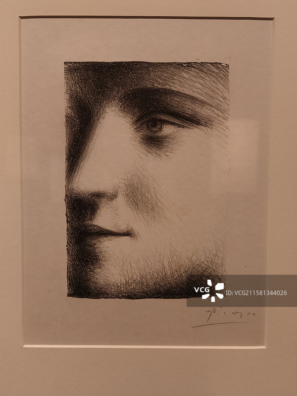 巴勃罗-毕加索(1881-1973年) 脸 1928年 平版版画图片素材