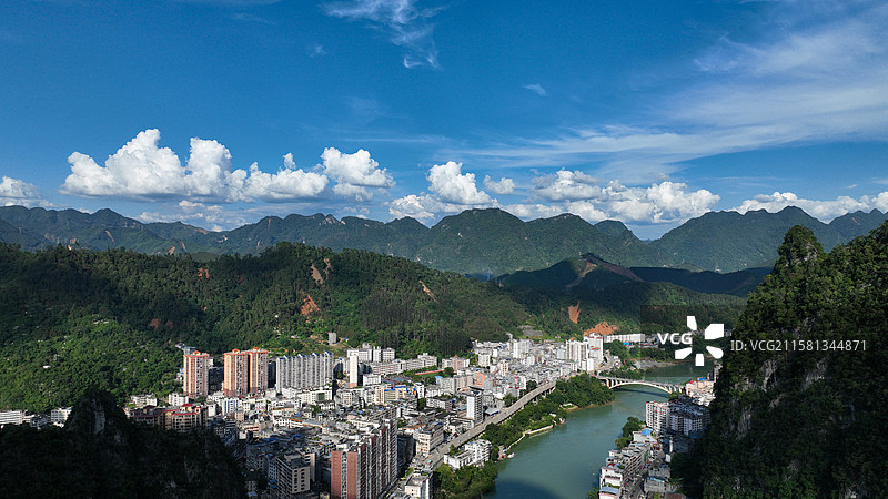 广西河池市天峨县夏日风光图片素材