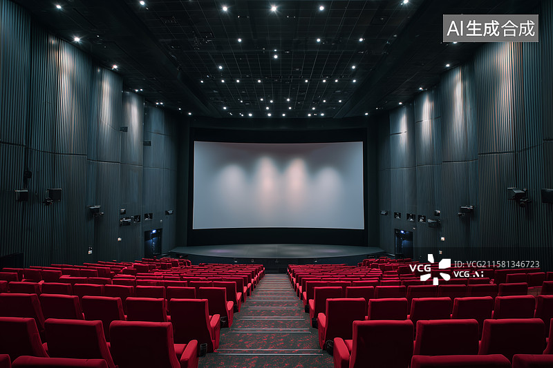 【AI数字艺术】整洁的电影院图片素材
