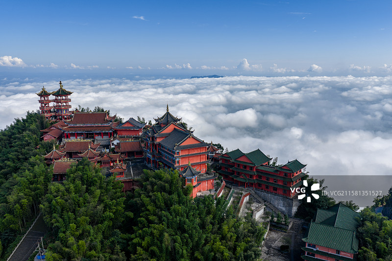 四川宜宾蜀南竹海龙吟寺图片素材