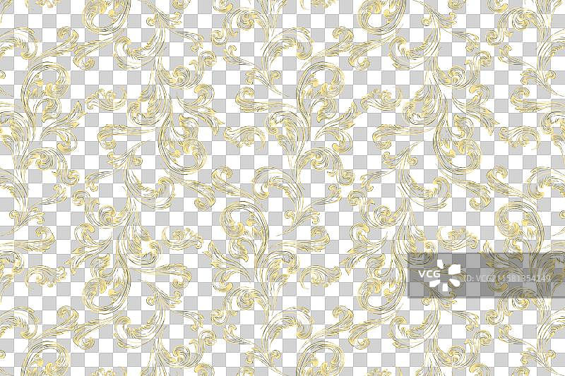 手绘装饰性达玛斯克背景图片素材