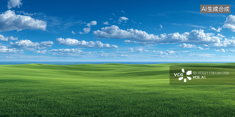 【AI数字艺术】草原风光背景图片素材