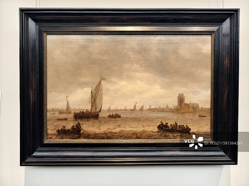 扬·凡·戈因 (1596年-1656年)马士河口（多德雷赫特）1644年 油彩、木板图片素材