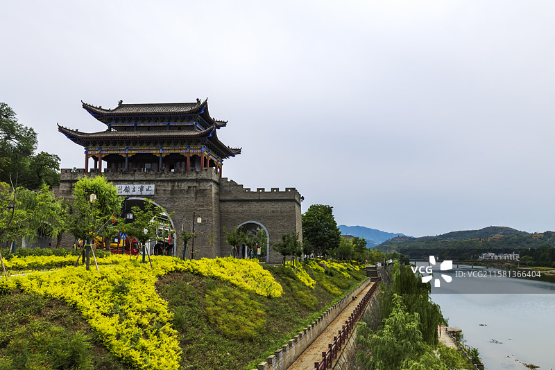 湖北十堰，全国文物重点保护单位，国家AAAA级旅游风景区，上津古城图片素材