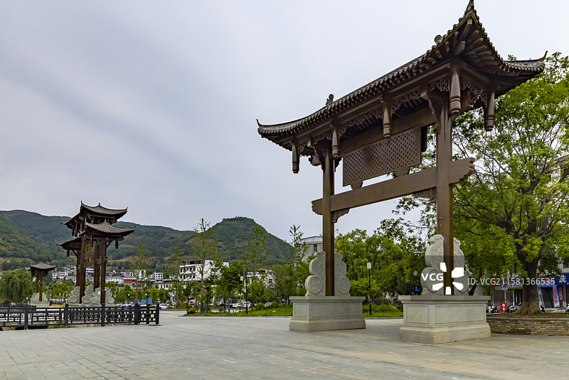 湖北十堰，全国文物重点保护单位，国家AAAA级旅游风景区，上津古城图片素材