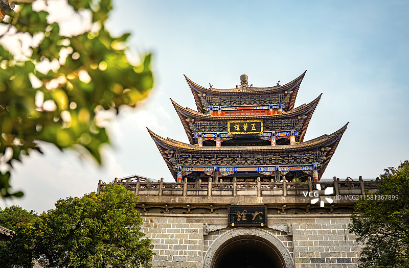 大理古城五华楼图片素材